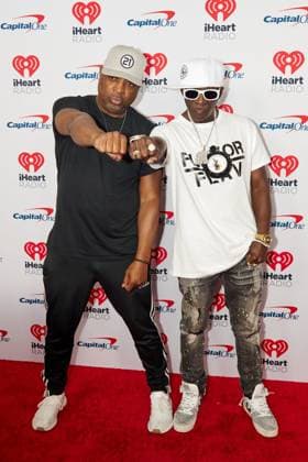 September 23, 2023, Las Vegas, NV, USA: Chuck D. and Flavor Flav attend the 2023 iHeartRadio Music Festival at T-Mobile Arena on September 23, 2023 in Las Vegas, Nevada. Las Vegas USA - ZUMAs181 20230923_zea_s181_001 Copyright: xMIGUELxCORTESx