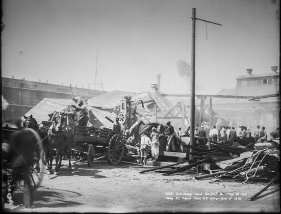 RECORD DATE NOT STATED Historic photographs of the Norfolk Naval shipyard located in the Fifth Naval District. Operating under the Department of Defense and the Department of the Navy. Copyright: xpiemagsx piemagsnornavshpy24062023-906 !ACHTUNG AUFNAHMEDATUM GESCHÄTZT!