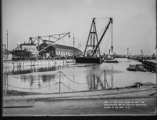 RECORD DATE NOT STATED Historic photographs of the Norfolk Naval shipyard located in the Fifth Naval District. Operating under the Department of Defense and the Department of the Navy. Copyright: xpiemagsx piemagsnornavshpy24062023-973 !ACHTUNG AUFNAHMEDATUM GESCHÄTZT!