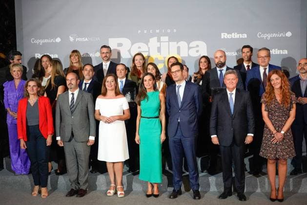 Queen Letizia Presents The Retina Eco Awards - Madrid Queen Letizia of Spain attends the presentation of the Retina Eco 2023 Awards held at the Royal Tapestry Factory Foundation, on September 25, 2023, in Madrid, Spain. The Retina Eco 2023 Awards are organized by PRISA Media in collaboration with Capgemini and recognize the most outstanding projects for their innovation, impact on sustainability and the fight against climate change, technology and other environmental or social aspects related to the United Nations Sustainable Development Goals. Photo by Angel Diaz Brinas Europa Press ABACAPRESS.COM Madrid Spain  Copyright: xEuropaxPress ABACAx 869202_001 EuropaxPress ABACAx 869202_001