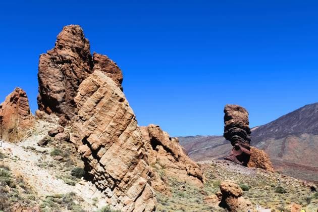 Die Felsformationen der Roques de Garcia auf der Kanarischen Insel Teneriffa *** the Rock formations the Roques de Garcia at the Canaries Island Tenerife 1127107555