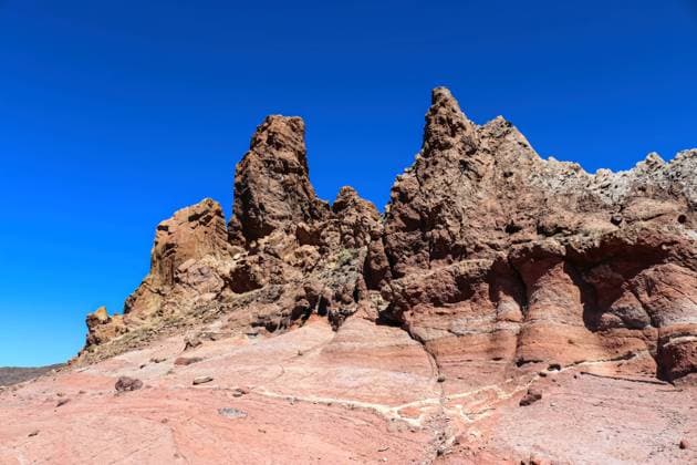 Die Felsformationen der Roques de Garcia auf der Kanarischen Insel Teneriffa *** the Rock formations the Roques de Garcia at the Canaries Island Tenerife 1127107561
