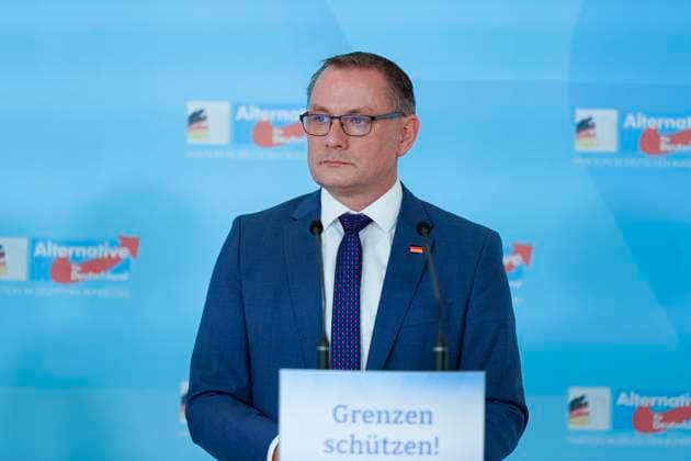 AfD-Bundestagsfraktion, Tino Chrupalla Fraktionssitzung AfD-Bundestagsfraktion, Pressestatement, Vorsitzende der AfD-Bundestagsfraktion, Bundessprecher, Alice Weidel, Tino Chrupalla Berlin Berlin GER *** AfD parliamentary group, Tino Chrupalla parliamentary group meeting AfD parliamentary group, press statement, chairwoman of the AfD parliamentary group, federal spokesman, Alice Weidel, Tino Chrupalla Berlin Berlin GER