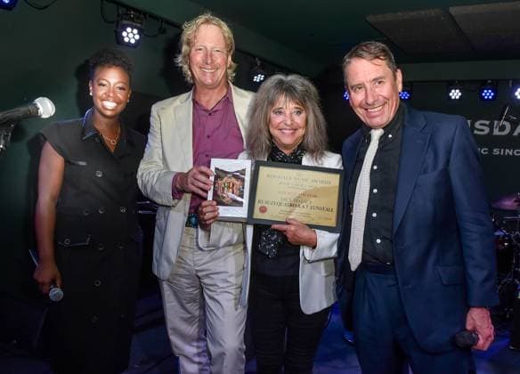 The Boisdale Music Awards, - 20 Sep 2023, Boisdale of Canary Wharf, London, UK Jools Holland, YolanDa Brown, Ranald Macdonald and Suzi Quatro at The Boisdale Music Awards, - 20 Sep 2023, Boisdale of Canary Wharf, London, UK, Credit:Jules Annan Avalon Copyright: xJulesxAnnanx xAvalonx 0807182290