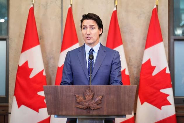 September 27, 2023, Ottawa, ON, Canada: Prime Minister Justin Trudeau apologizes for the events surrounding Ukraine President Volodomyr Zelenskyy s visit at a media availability in Ottawa on Wednesday, Sept. 27, 2023. Ottawa Canada  - ZUMAc35_ 20230927_zaf_c35_035 Copyright: xSeanxKilpatrickx
