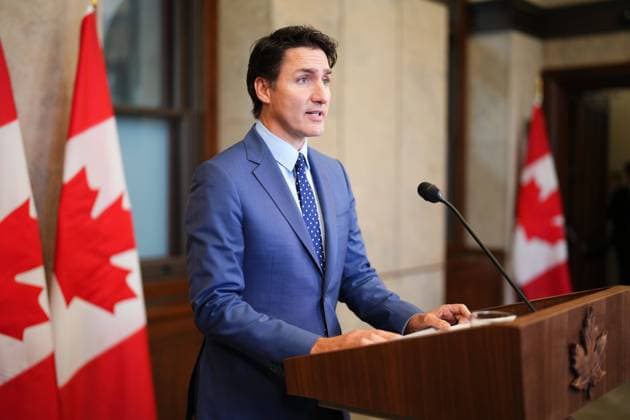 News Bilder des Tages September 27, 2023, Ottawa, ON, Canada: Prime Minister Justin Trudeau apologizes for the events surrounding Ukraine President Volodomyr Zelenskyy s visit at a media availability in Ottawa on Wednesday, Sept. 27, 2023. Ottawa Canada  - ZUMAc35_ 20230927_zaf_c35_041 Copyright: xSeanxKilpatrickx