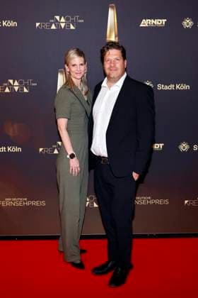 Magenta TV boss Arnim Butzen Deutsche Telekom accompanied by Dorothea Jacob at the Night of the Creatives as part of the German Television Award 2023 ceremony at the Cologne Flora Cologne, 27 09 2023 NRW Germany Copyright: xChristophxHardtx