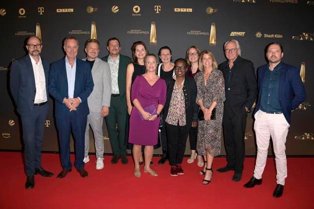Marc Terjung, Stephan Lamby, Burkhardt Weiß, Thomas Lueckerath, Milena Seyberth, Nanni Erben, Astrid Quentell, Shary Reeves, Michaela Hummel, Valerie Niehaus, Wolf Bauer and Daniel Guhl at the German Television Award 2023 Night of the Creatives at the Flora Cologne Cologne, 27 09 2023 Foto:xF.xKernx xFuturexImagex fernsehpreis_kreative_3922