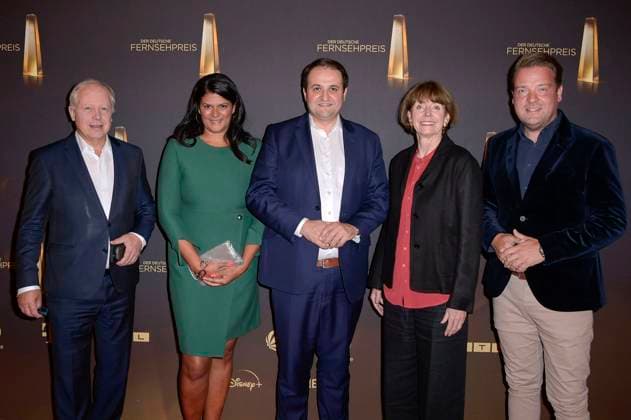 Tom Buhrow, Juliane Eßling, Nathanael Liminski, Henriette Reker and Daniel Rosemann at the German Television Award 2023 Night of the Creatives at the Flora Cologne Cologne, 27 09 2023 Foto:xF.xKernx xFuturexImagex fernsehpreis_kreative_3930