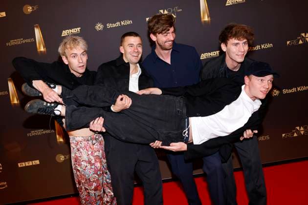 Actors Oskar Belton, Leo Fuchs, Max Mattis, Emil Belton and Bruno Alexander Der Discounter at the Night of the Creatives as part of the German Television Award 2023 at the Cologne Flora Cologne, 27 09 2023 NRW Germany Copyright: xChristophxHardtx