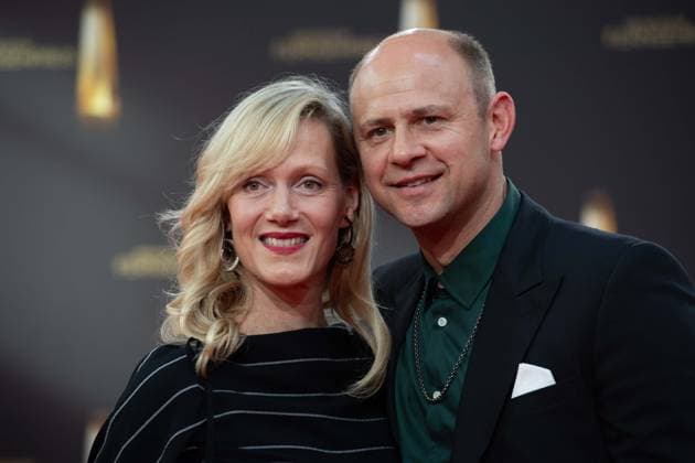Anna SCHUDT, actress, Moritz FUEHRMANN, actor, Führmann, red carpet, red carpet show, arrival, arrival, German Television Award, German Television Award 2023, German Television Award 2023 at MMC Studios Cologne, on 28 09 2023