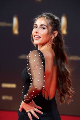 Sarah ENGELS, singer, red carpet, red carpet show, arrival, arrival, German Television Award, German Television Award 2023, German Television Award 2023 at MMC Studios Cologne, on 28 09 2023