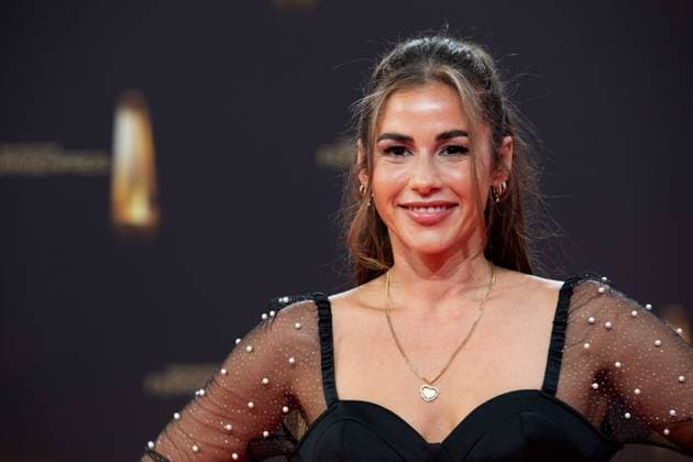 Sarah ENGELS, singer, red carpet, red carpet show, arrival, arrival, German Television Award, German Television Award 2023, German Television Award 2023 at MMC Studios Cologne, on 28 09 2023