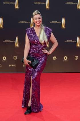 Ruth MOSCHNER, presenter, red carpet, red carpet show, arrival, arrival, German Television Award, German Television Award 2023, German Television Award 2023 at MMC Studios Cologne, on 28 09 2023