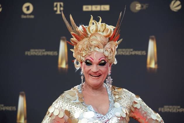 Olivia JONES, Drag Queen, Red Carpet, Red Carpet Show, Arrival, Arrival, German Television Award, German Television Award 2023, German Television Award 2023 at MMC Studios Cologne, on 28 09 2023