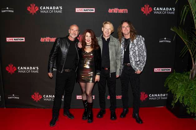 September 28, 2023, Toronto, ON, CANADA: Members of the band Lee Aaron pose for photos on the red carpet during the 2023 CanadaöÄÃ s Walk of Fame ceremony in Toronto, Thursday, Sept. 28, 2023. 13 bands were inducted into this years class at the Rock of Fame event. Toronto CANADA  - ZUMAc35_ 20230928_zaf_c35_130 Copyright: xAndrewxLahodynskyjx