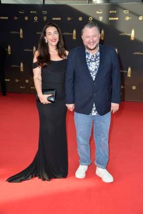 Sebastian Lege and Madita van Huelsen at the German Television Award ceremony in Cologne 28 09 2023