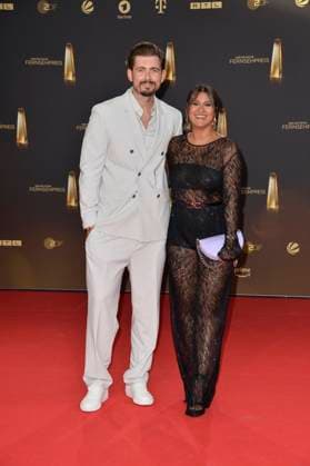 Christian Wackert and wife Steffi Brungs at the German Television Award ceremony in Cologne 28 09 2023