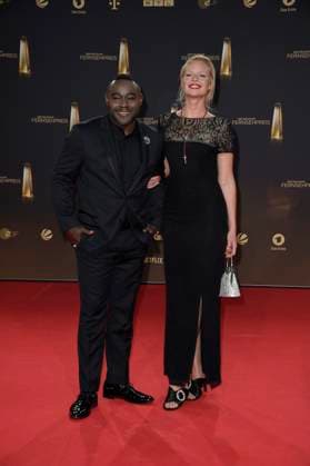 Nelson Mueller and guest at the German Television Award ceremony in Cologne 28 09 2023