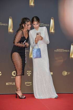 Sarah Engels and Cathy Hummels at the German Television Awards in Cologne 28 09 2023