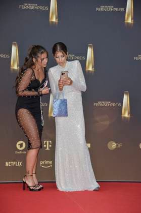 Sarah Engels and Cathy Hummels at the German Television Awards in Cologne 28 09 2023