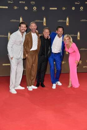 Christian Wackert, Daniel Boschmann, Lukas Haunerland, Matthias Killing and Evelyn Burdecki at the German Television Award ceremony in Cologne 28 09 2023