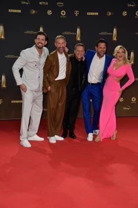Christian Wackert, Daniel Boschmann, Lukas Haunerland, Matthias Killing and Evelyn Burdecki at the German Television Award ceremony in Cologne 28 09 2023