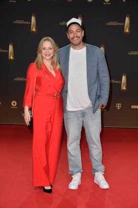 Jasmin Schwiers and husband Jan van Weydeat the German Television Award ceremony in Cologne 28 09 2023