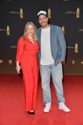 Jasmin Schwiers and husband Jan van Weydeat the German Television Award ceremony in Cologne 28 09 2023