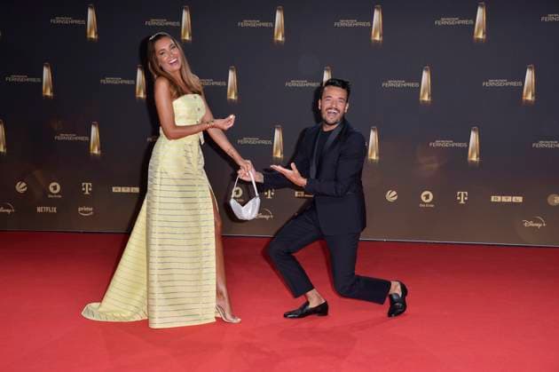 Jana Ina Zarrella and husband Giovanni Zarrella at the German Television Awards in Cologne 28 09 2023