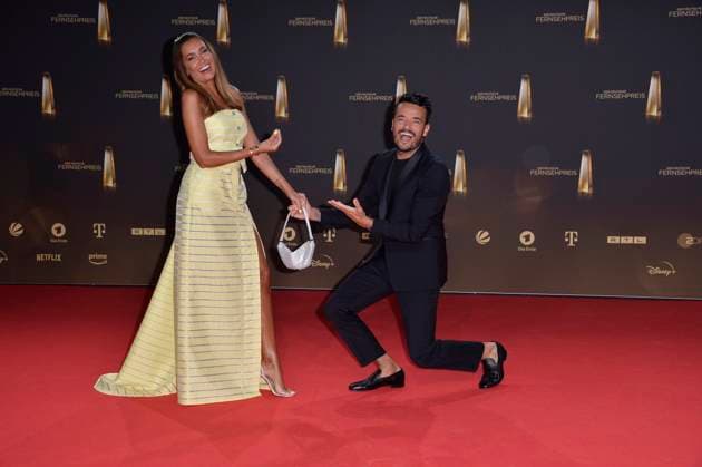 Jana Ina Zarrella and husband Giovanni Zarrella at the German Television Awards in Cologne 28 09 2023