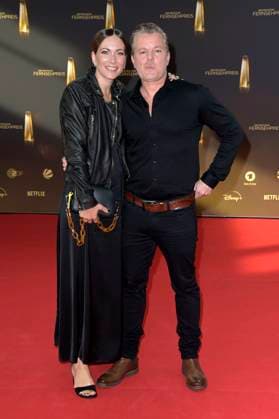 Andre Dietz with wife Shari Dietz at the German Television Award 2023 ceremony at MMC Studios Cologne, 28 09 2023 Foto:xF.xKernx xFuturexImagex fernsehpreis_3639