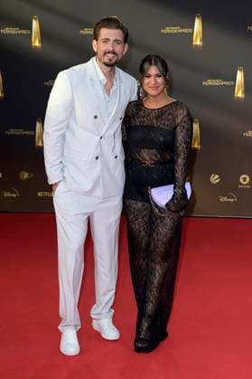 Christian Wackert with wife Steffi Brungs at the German Television Award 2023 ceremony at MMC Studios Cologne, 28 09 2023 Foto:xF.xKernx xFuturexImagex fernsehpreis_3670