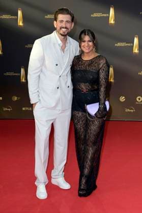 Christian Wackert with wife Steffi Brungs at the German Television Award 2023 ceremony at MMC Studios Cologne, 28 09 2023 Foto:xF.xKernx xFuturexImagex fernsehpreis_3671