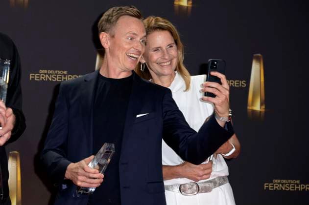 Jochen Breyer and Katrin Müller Hohenstein at the German Television Award 2023 ceremony at MMC Studios Cologne, 28 09 2023 Foto:xF.xKernx xFuturexImagex fernsehpreis_3941