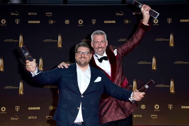 Andreas Lechner and Sebastian Pufpaff at the German Television Award 2023 ceremony at MMC Studios Cologne, 28 09 2023 Foto:xF.xKernx xFuturexImagex fernsehpreis_3957