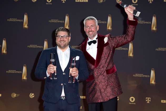 Andreas Lechner and Sebastian Pufpaff at the German Television Award 2023 ceremony at MMC Studios Cologne, 28 09 2023 Foto:xF.xKernx xFuturexImagex fernsehpreis_3958