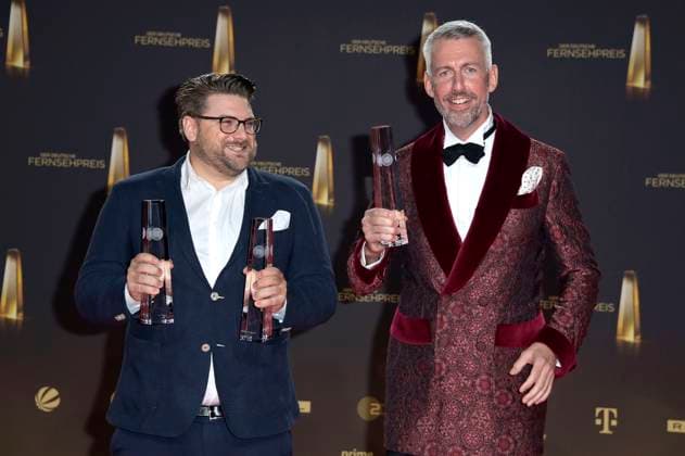 Andreas Lechner and Sebastian Pufpaff at the German Television Award 2023 ceremony at MMC Studios Cologne, 28 09 2023 Foto:xF.xKernx xFuturexImagex fernsehpreis_3960