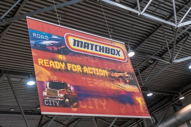 The Model Hobby Game Fair 2023 has begun at the Leipzig Exhibition Center Numerous exhibitors from the field of board games, model making and handicrafts attract many visitors to the New Fair in the north of Leipzig Here is the booth of Matchbox cars Model Hobby Game 2023