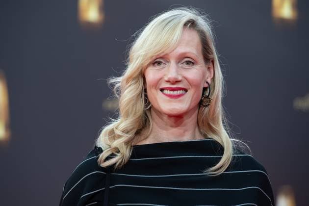 Anna SCHUDT, actress, red carpet, red carpet show, arrival, arrival, German Television Award, German Television Award 2023, German Television Award 2023 at MMC Studios Cologne, on 28 09 2023