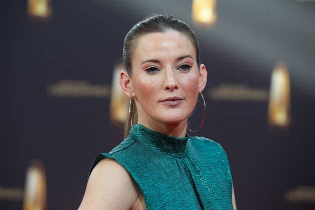 Jeannine MICHAELSEN, presenter, red carpet, red carpet show, arrival, German Television Award, German Television Award 2023, German Television Award 2023 at MMC Studios Cologne, on 28 09 2023