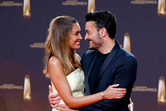 Model Jana Ina Zarrella and her husband singer Giovanni Zarrella at the gala of the German Television Award 2023 at the Coloneum Cologne, 28 09 2023 NRW Germany Copyright: xChristophxHardtx