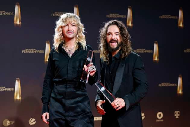 Musician brothers Bill Kaulitz and Tom Kaulitz at the German Television Award 2023 gala at the Coloneum in Cologne, 28 09 2023 NRW Germany. Copyright: xChristophxHardtx