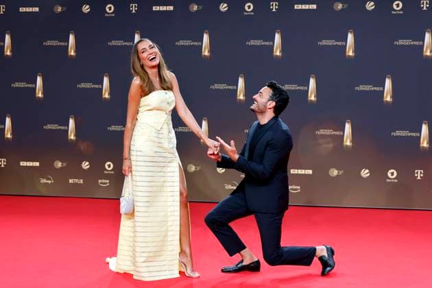 Model Jana Ina Zarrella and her husband singer Giovanni Zarrella at the gala of the German Television Award 2023 at the Coloneum Cologne, 28 09 2023 NRW Germany Copyright: xChristophxHardtx