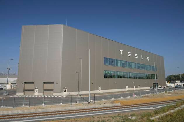Tesla Giga-Factory, Grünheide, Brandenburg, Deutschland *** Tesla Giga Factory, Grünheide, Brandenburg, Germany