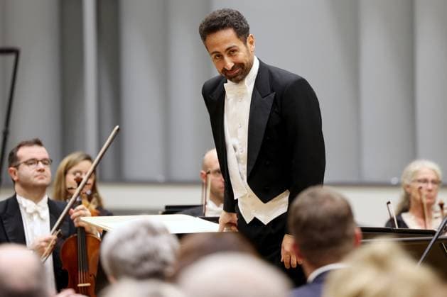 Chief Conductor Nabil Shehata, Official Opening Opening , new rehearsal hall, new rehearsal house, House of Music of the Philharmonic South Westphalia South Westphalia in the Oranienstrasse in Siegen Philharmonic South Westphalia House of Music on 28 09 2023 in Siegen Germany USE ONLY EDITORIAL