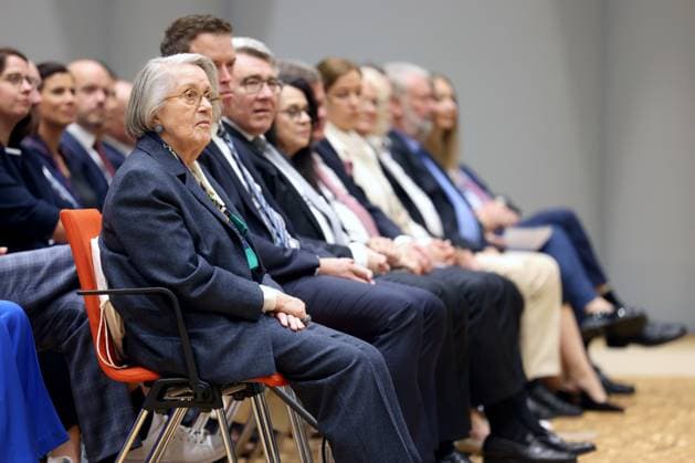 Barbara Lambrecht Schadeberg vo , Official Opening Opening , new rehearsal hall, new rehearsal house, House of Music of the Philharmonic South Westphalia South Westphalia in the Oranienstrasse in Siegen Philharmonic South Westphalia House of Music on 28 09 2023 in Siegen Germany USE ONLY EDITORIAL