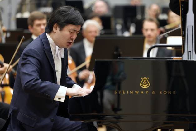 Pianist Sheng Cia, new rehearsal hall, new rehearsal house, House of Music of the Philharmonic Orchestra of South Westphalia South Westphalia in Oranienstrasse in Siegen Philharmonic Orchestra of South Westphalia House of Music on 28 09 2023 in Siegen Germany USE ONLY EDITORIAL