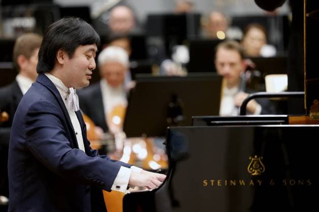 Pianist Sheng Cia, new rehearsal hall, new rehearsal house, House of Music of the Philharmonic Orchestra of South Westphalia South Westphalia in Oranienstrasse in Siegen Philharmonic Orchestra of South Westphalia House of Music on 28 09 2023 in Siegen Germany USE ONLY EDITORIAL