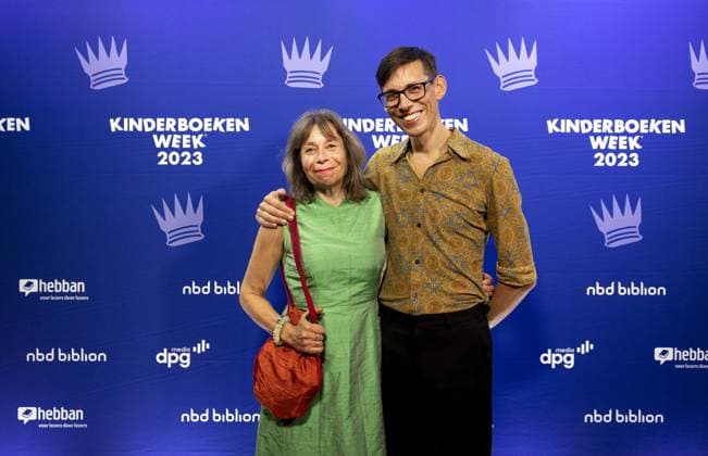 AMSTERDAM - Marit Tornqvist and Simon van der Geest on the red carpet prior to the Children s Book Ball. During the event, the Golden Pencil and the Golden Pencil were awarded, among other things. ANP RAMON VAN FLYMEN netherlands out - belgium out  Copyright: xx x479714468x originalFilename: 479714468.jpg